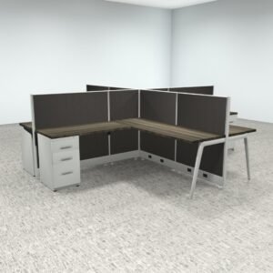 Novo Cubicles by Friant (4 Pack. 6x6. 47 Panel Height)