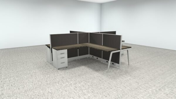 Novo Cubicles by Friant (4 Pack. 6x6. 47 Panel Height)