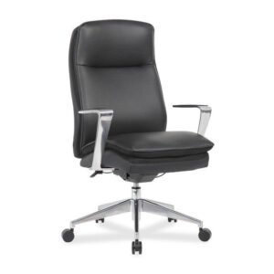 Obsidian Executive High Back Chair - Chrome Frame