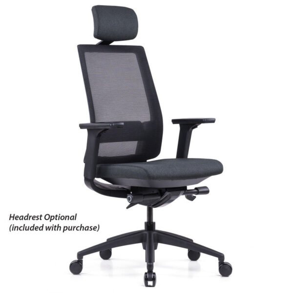 OfficeSource Palma High Back. Ribbed Mesh Task Chair by COE - Image 9
