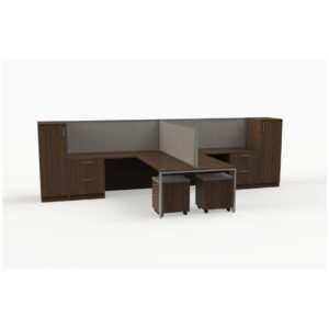 PanelX Modern Workstation Pack of 2 with Storage