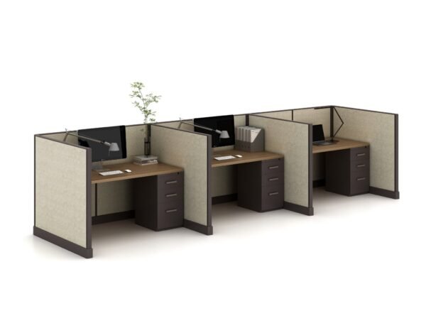 Systems 2 Call Center Cubicles by Friant - (6 Pack. 4x4. 39H Panel Walls) - Image 2